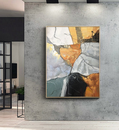 Gold Abstract Painting Large Abstract PaintingGold Abstract Painting Green Oil Painting Textured Painting On Canvas Modern Art Canvas Decor