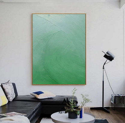 Green Abstract Painting Wabi Sabi Wall Art Green Minimalist Art Boho Wall Art Green Minimalist Painting Green Wall Art Green Canvas Painting